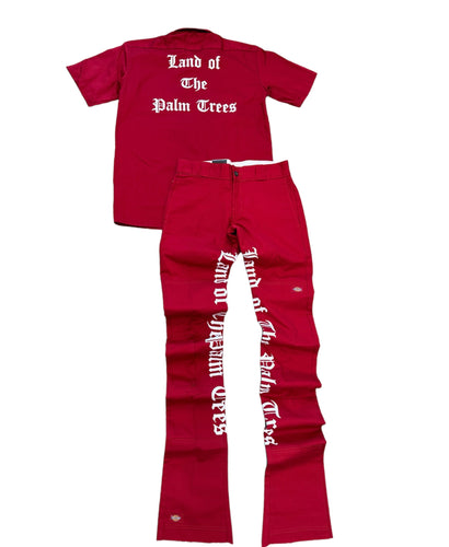 Palm Tree Dickie Suit (Red)